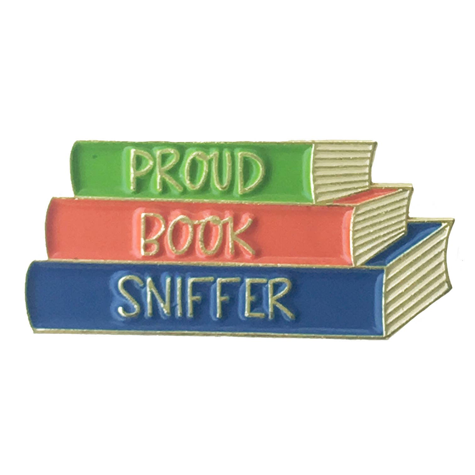 1" Proud Book Sniffer Enamel Pin